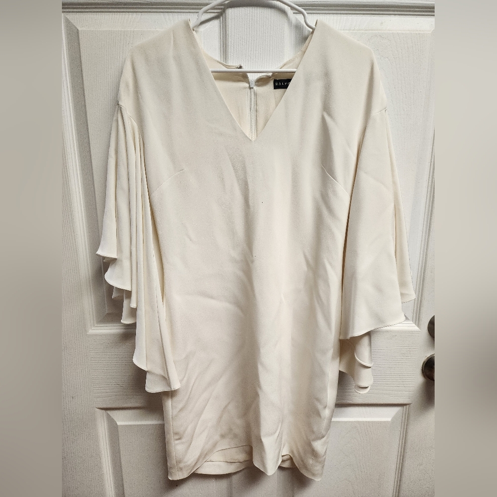 Ralph Lauren Lillian White Silk Dress, Size 2